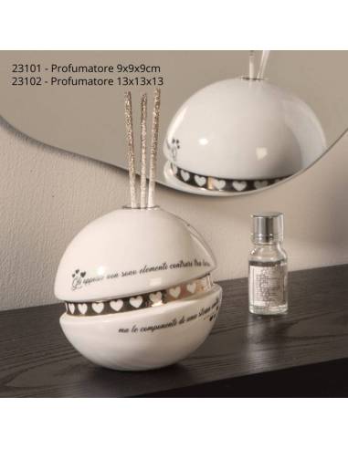 Claraluna bomboniere profumatori per ambienti sfera cuori con frase