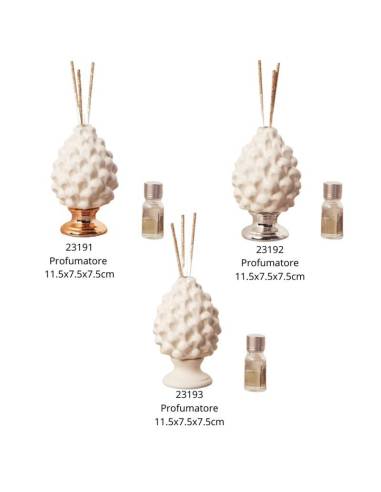 Claraluna bomboniere in porcellana profumatori ambiente pigne