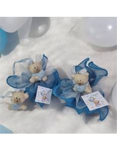 Sacchetti portaconfetti maschio orsetti ceramica