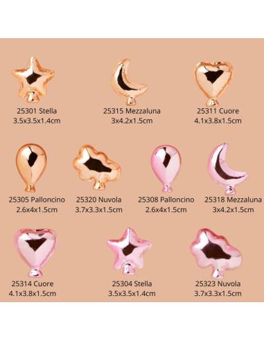 Claraluna bomboniere calamite magnetiche palloncini varie forme