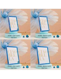 Claraluna bomboniere cornici portafoto in plexiglass blu