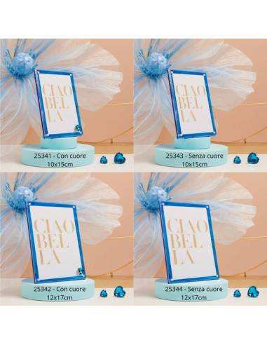 Claraluna bomboniere cornici portafoto in plexiglass blu