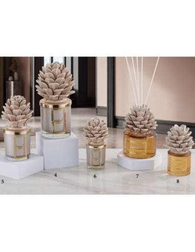 Melaverde bomboniere profumatori e candele decoro in ceramica tortora