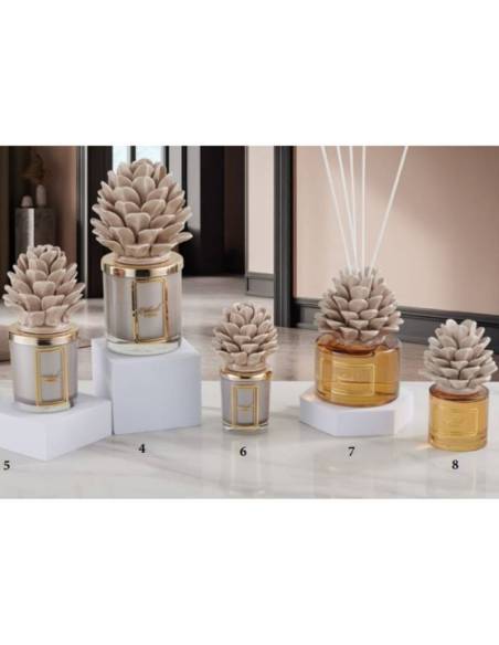 Melaverde bomboniere profumatori e candele decoro in ceramica tortora