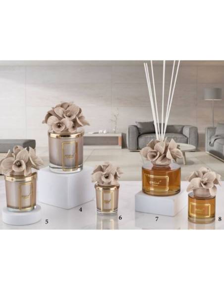 Melaverde bomboniere particolari profumatori ambiente e candele fiori in ceramica tortora