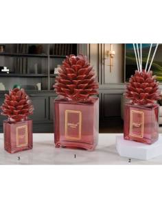 Diffusori per ambienti Melaverde bomboniere in ceramica pigna bordeaux