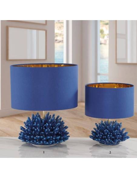 Lampade led da tavolo Melaverde bomboniere tema mare corallo in ceramica