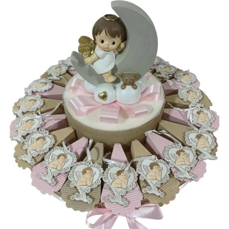 Bomboniere battesimo nascita primo compleanno bimba angioletto torta albero