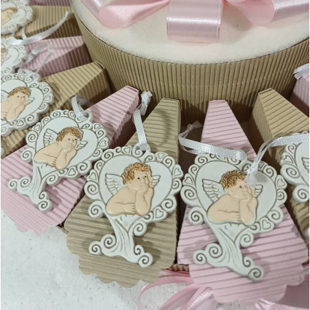 Bomboniere battesimo nascita primo compleanno bimba angioletto torta albero + portafoto