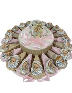 Torta bomboniere Battesimo calamite icone simbolo maternità miste 2
