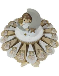 Torta bomboniere portaconfetti Battesimo angioletti