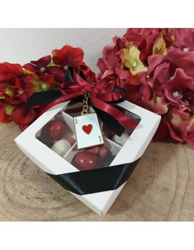 Scatole degustazione confetti bomboniere portachiavi tema poker