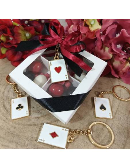 Scatole degustazione confetti bomboniere portachiavi tema poker | Sindy Bomboniere