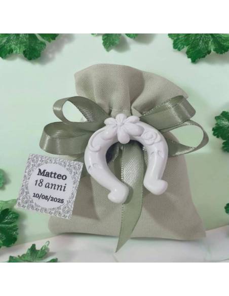 Bomboniere staffa di cavallo portafortuna complete