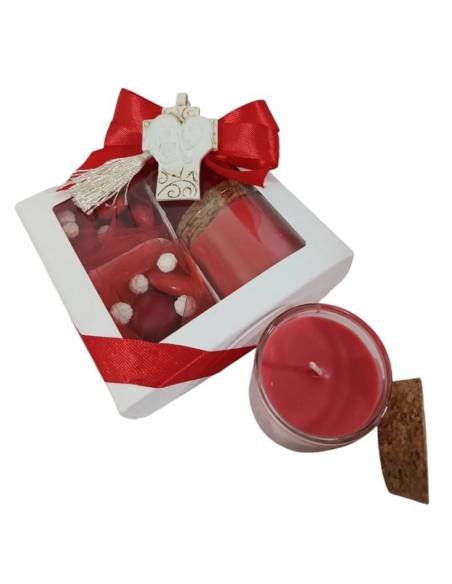 Yankee Candle bomboniere tonalità rossa per Cresima