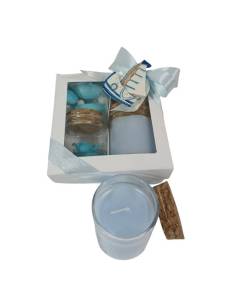 Candele bomboniere Battesimo bimbo rosa vera celeste calamita mare