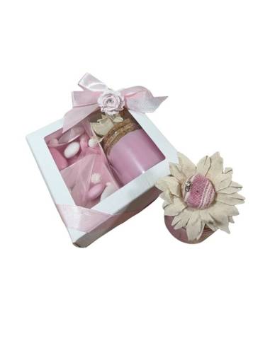 Bomboniere Yankee rosa candele profumate completa di confezione