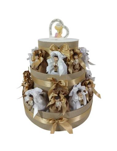 Torta sacchetti Comunione maschio confezionati con magnete