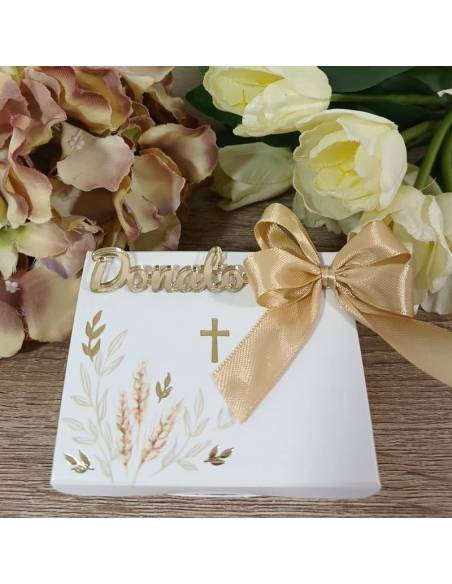 Scatole portaconfetti bomboniere Comunione personalizzate