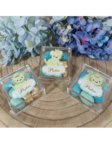 Scatole portaconfetti safari in plexiglass tema giungla personalizzate