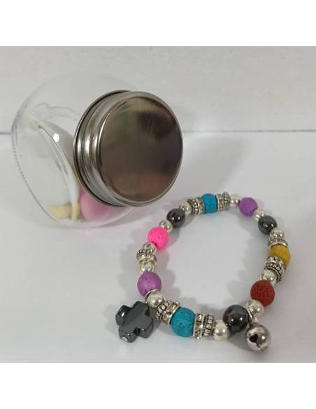 Vasetto scatoletta portaconfetti Comunione bracciale con tao