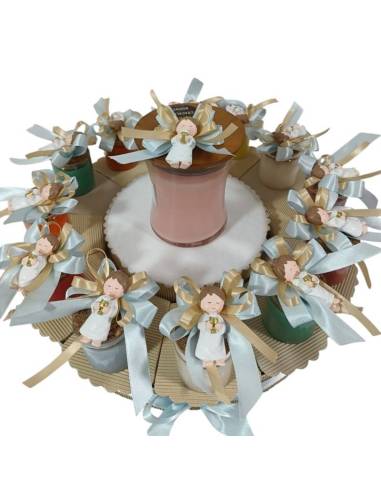 Candele bomboniere Comunione bambino torta portaconfetti calamite