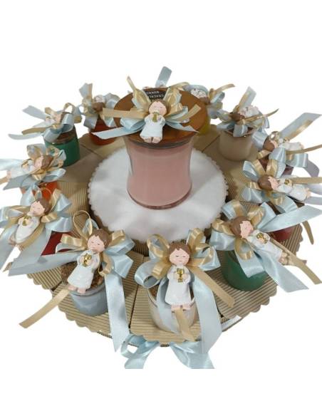 Candele bomboniere Comunione bambino torta portaconfetti calamite