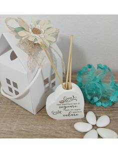 Profumatori ambiente bomboniere a cuore frasi