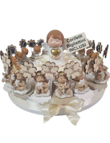Torta bomboniera chiavi calice dorato prima comunione