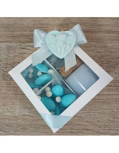 Bomboniere candele Yankee Candle con gessetto angelo Battesimo