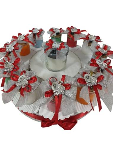 Candele bomboniere Cresima Yankee Candle torta completa