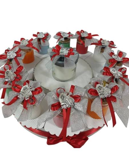 Candele bomboniere Cresima Yankee Candle torta completa