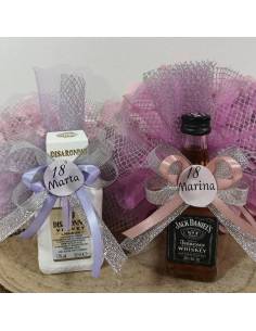 Bottiglie liquore mignon bomboniere diciottesimo personalizzate 2