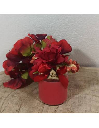 Candele bomboniere Cresima tappo con fiori e tag sacro