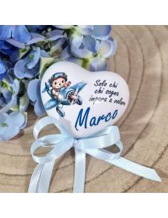 Bomboniere Battesimo bimbo personalizzato orsetti palloncini