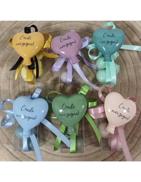 Bomboniere palloncini cuore frasi a calamita