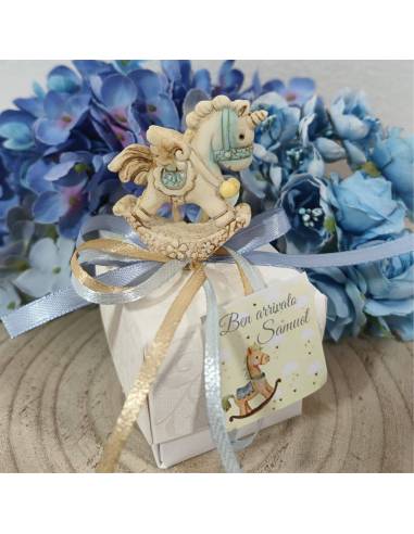 Bomboniere Battesimo unicorno maschietto complete