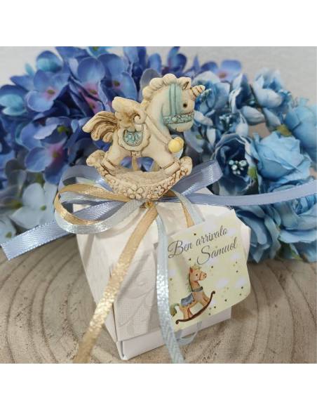 Bomboniere Battesimo unicorno maschietto complete
