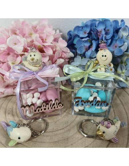 Bomboniere personalizzate animali marini scatoline complete