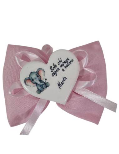 Bomboniere nascita bimba economiche sacchetti elefantini calamite