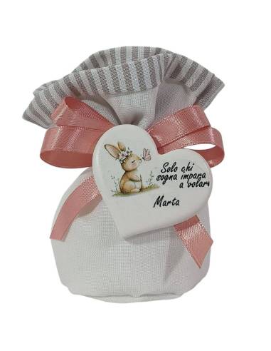 Sacchettini nascita economici bimbo calamite coniglietto| Sindy Bomboniere