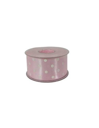 Nastro in Raso Pois 40 mm 20 mt ideale per confezionare bomboniere fai da te