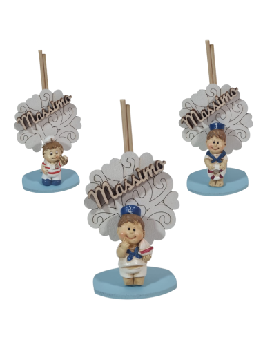 Originale bomboniera Battesimo albero della vita marinaio profumatore