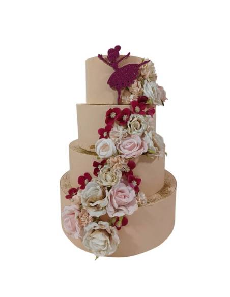 Torta finta compleanno bimba elegante tema danza classica