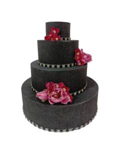 Torta finta scenografica diciottesimo compleanno glitterata