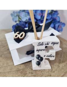 Bomboniere 60 anni profumatori lettera del tuo nome