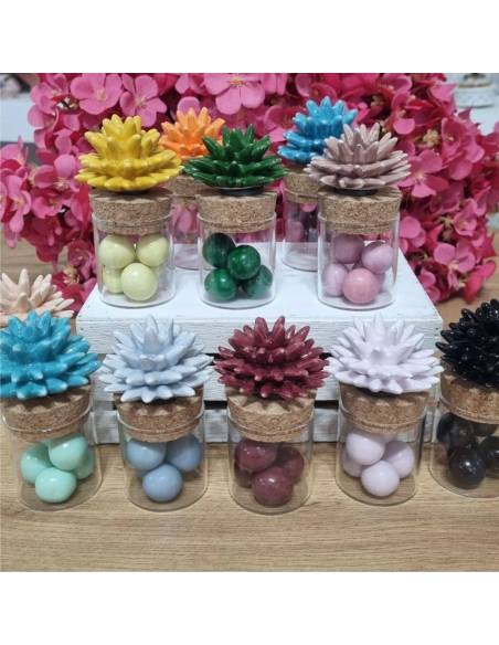 Bomboniere tema mare vasetto con riccio in ceramica