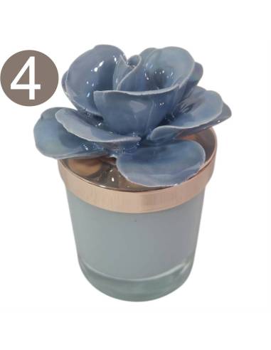 Candele profumate bomboniere colore malva | Sindy Bomboniere