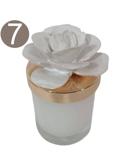 Candele profumate bomboniere colore malva | Sindy Bomboniere