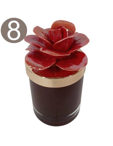 Candele profumate bomboniere colore malva | Sindy Bomboniere